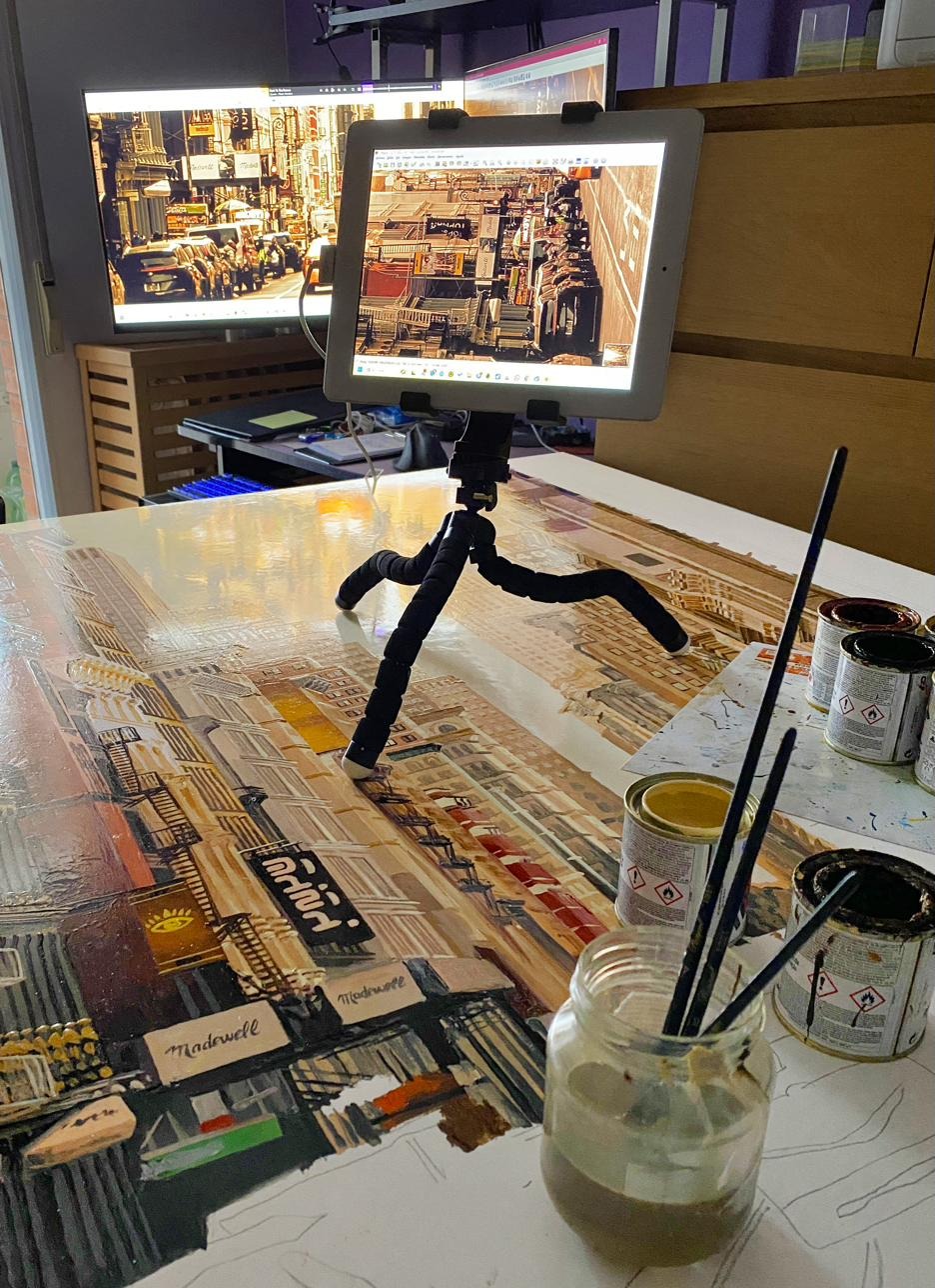 Proceso de creación en el estudio de Sócrates Rízquez